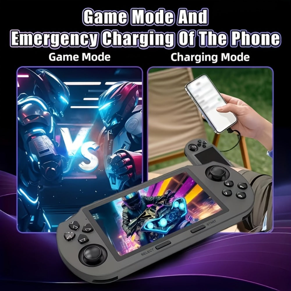 Retro Handheld Game Console Linux System 4.5 Inch HD Screen 64GB Card 3000mAh Battery - Portable Vintage Gaming Device, Perfect Birthday Christmas Halloween Gift for Kids Adults