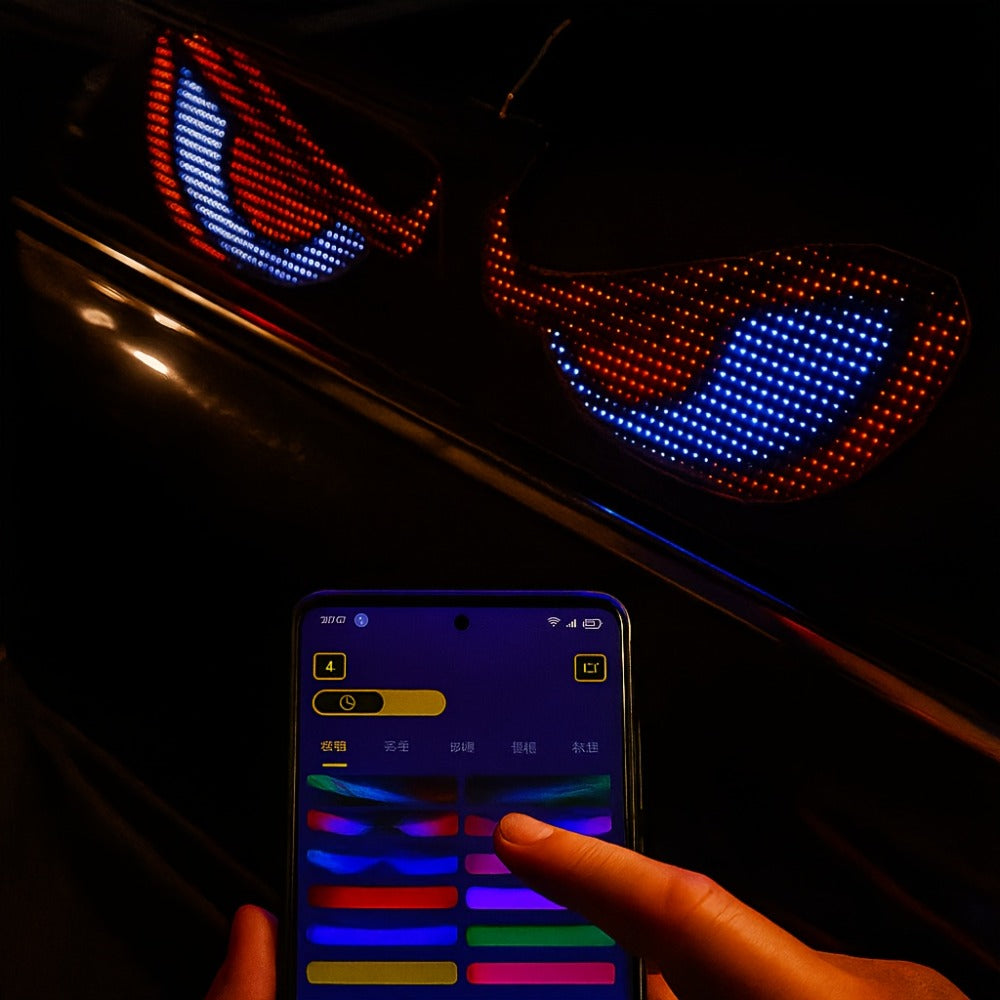 Programmable LED Scrolling Sign APP Custom Text & Animations - USB & Car Charger Powered Smart Display Board 4 Sizes for Bar Restaurant Car Window Christmas Birthday Party Decoration