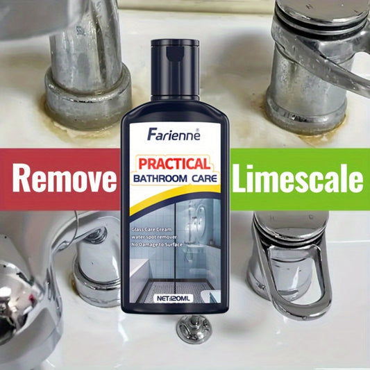 Glass Cleaning Paste for Shower Door Water Stains & Soap Scum, 120g with Sponge