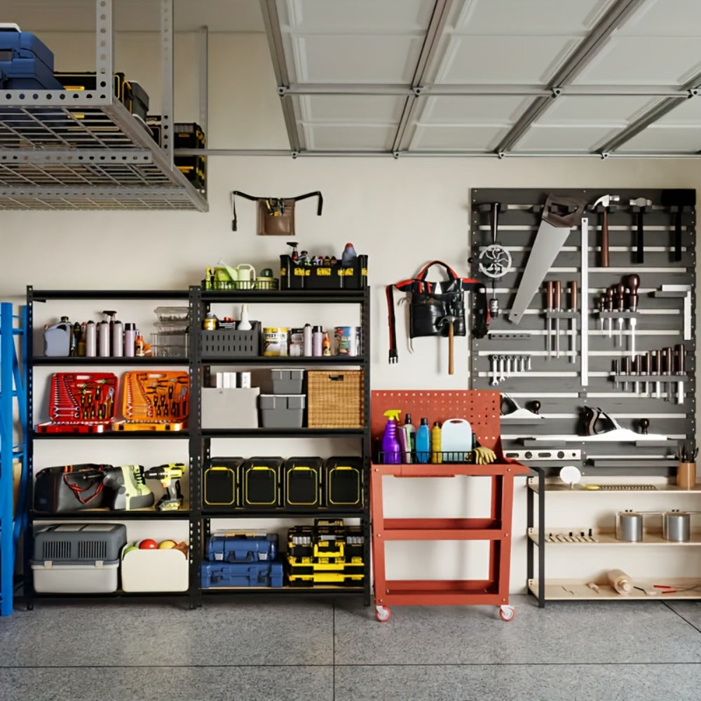 Heavy Duty Metal Shelving Unit 72 Inch – 400 lbs Per Shelf Adjustable Steel Storage Rack for Garage, Warehouse, Home & Office, Industrial Style Utility Shelf, Easy Assembly