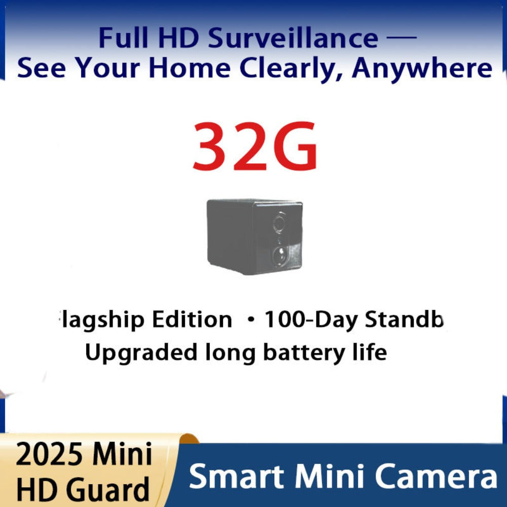 360-Degree Mini Smart WiFi Security Camera 1080P with Night Vision, Motion Detection Alarm, Pet Monitor & Nanny Cam – Battery or USB Powered, 2.4GHz & 5GHz, No Dead Angle Home Surveillance