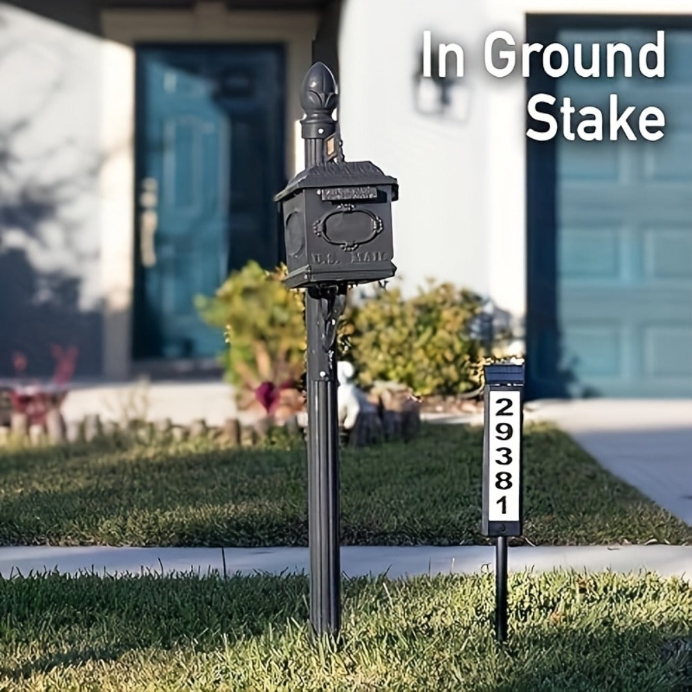 Solar House Number Light LED – DIY Address Sign with 38 LEDs, Switchable Warm & Cool White, IP44 Weatherproof, 270° Solar Panel, Auto On/Off for Home, Yard, Farm & Garden