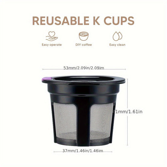 Reusable Coffee Pod Filters for Keurig 1.0 and 2.0, Refillable 6-Color Set