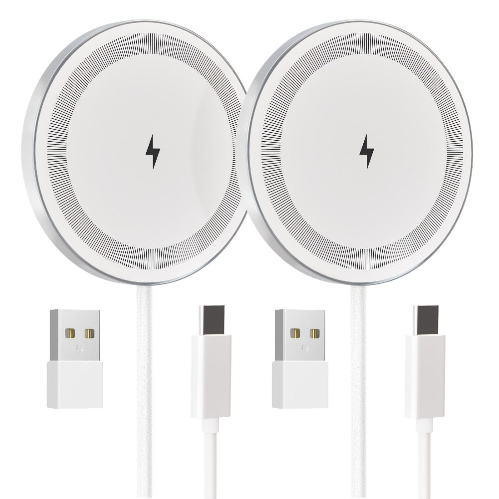 Ultra Slim Magnetic Wireless Charging Pad 15W Multi-Pack – 2-Pack & 3-Pack Value Set for iPhone 17 Air 16 15 14 13 12 11 Pro Max & AirPods 4 3 2 Pro | 0.6cm Thin 65g Portable Travel Charger | White Black