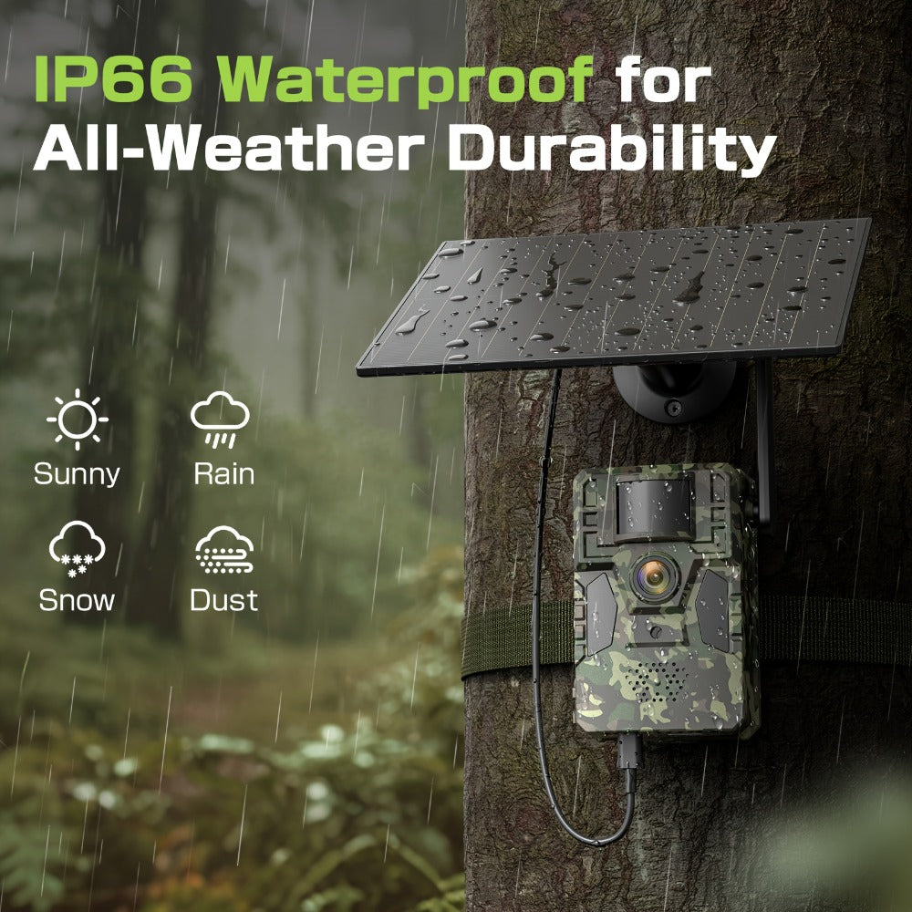 4G Cellular Trail Camera 2K No WiFi Required with Phone App Remote View – Wireless Game Camera for Deer Hunting, Wildlife Scouting, Livestock Monitoring & Rural Property Security