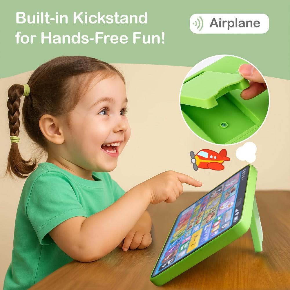 Trilingual Toddler Learning Tablet Toy — 39 Buttons 4 Play Modes Alphabet Numbers Colors Animals Music, Speech Therapy & Language Development Toy for Baby 12 Months+ Boys Girls, Birthday Christmas Gift