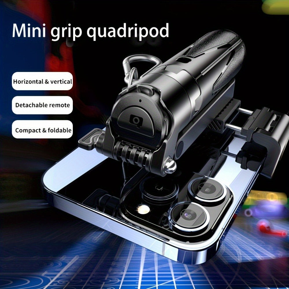 One-Click Release Selfie Stick Tripod 16 Inch Extendable with Wireless Bluetooth Remote & 360° Rotating Bracket – Lightweight Portable Phone Stand for iPhone Samsung Android Travel Vlog Concert