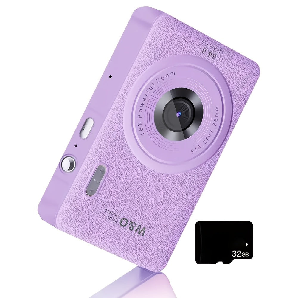 1080P HD Digital Camera 64MP 16x Zoom Vlogging Camera with 2.4-inch LCD Screen 32GB Memory Card Rechargeable Webcam for Photography Video Recording Beginners Kids Gift