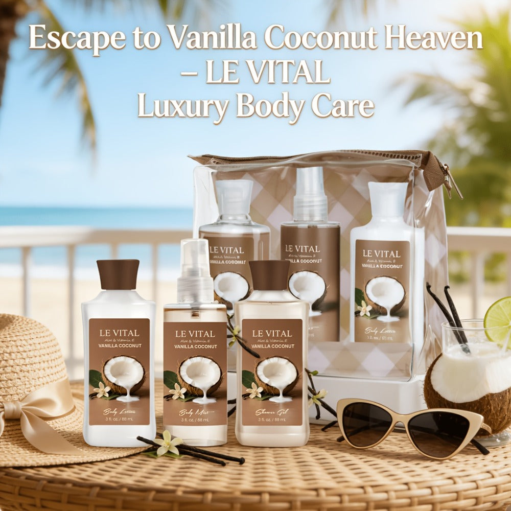 Bath Body Care Gift Set Shower Gel Body Lotion Body Mist Aloe Vera Vitamin E Glycerin Deep Moisturizing Fragrance Set for Women Cherry Blossom Lavender Vanilla Coconut All Skin Types
