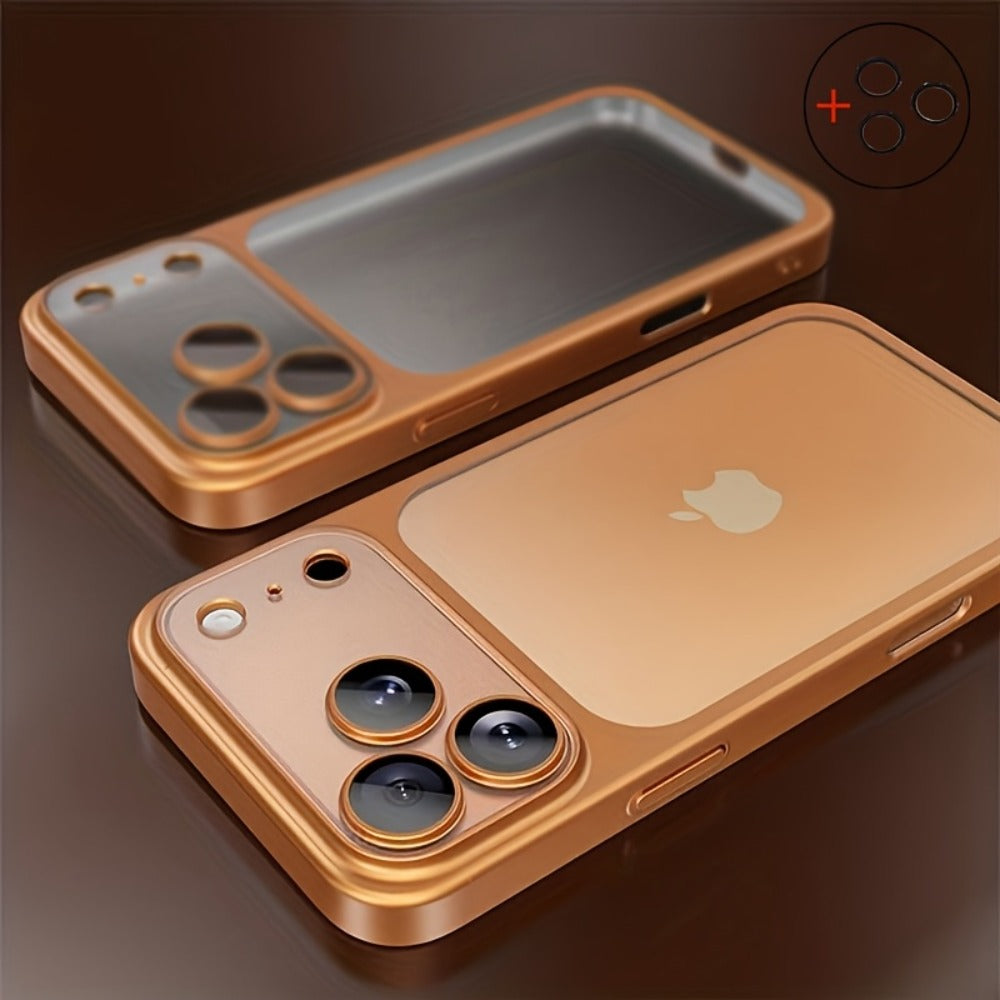 Matte Frosted Clear iPhone Case with Wireless Charging & Shockproof Lens Film for iPhone 17 16 15 14 13 12 Air Pro Max Plus – Anti-Fingerprint Slim Transparent Back Cover