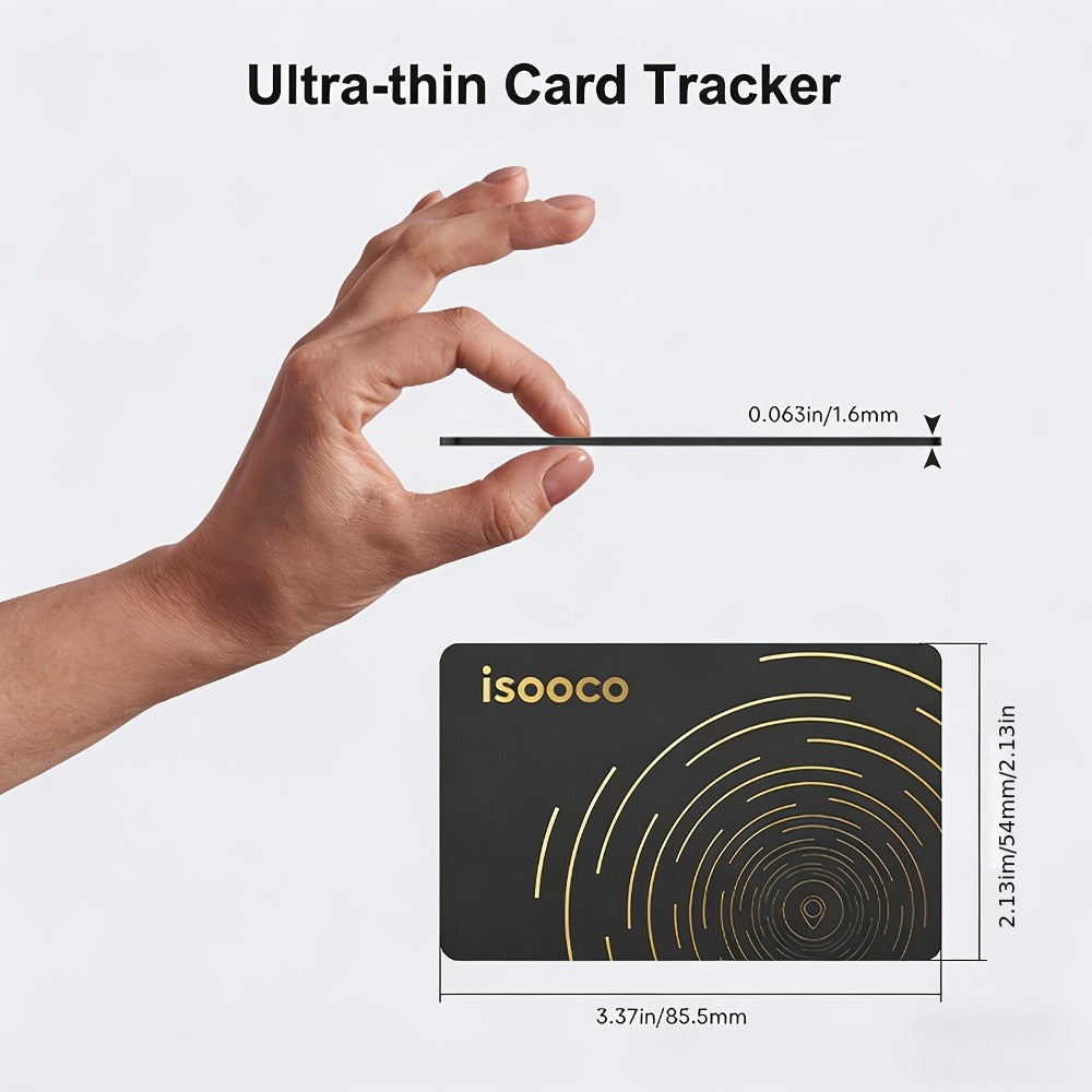Ultra-Thin Find My Wallet Tracker Card for iPhone – iOS-Only Item Locator with 3-Year Battery, Global Tracking for Wallet Purse Luggage School Bag Work Badge, 1-Pack or 2-Pack