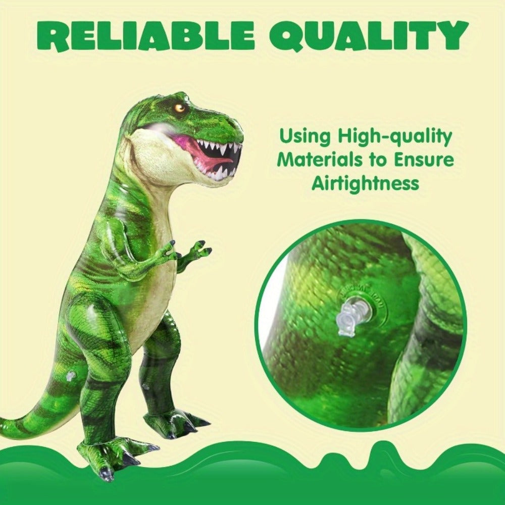 Giant Inflatable T-Rex Dinosaur 37 Inch – Tyrannosaurus Rex Blow Up Toy ASTM Safe Self-Standing, Birthday Party Decoration Photo Prop Gift for Kids Adults Christmas Holiday