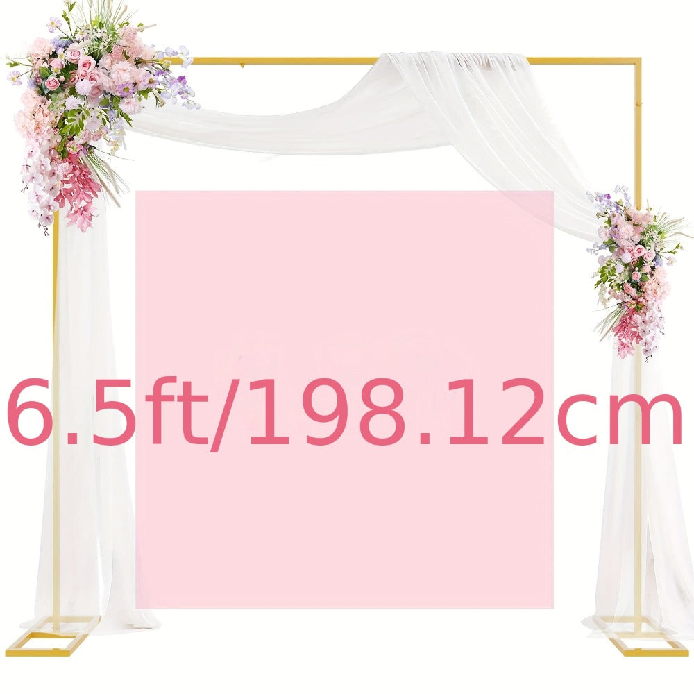 Balloon Arch Stand 8FT Round & Square Background Frame Reusable Event Decoration for Wedding Birthday Valentine's Day Party Christmas Garden Backdrop Photo Booth Decor