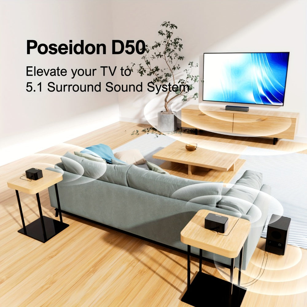 ULTIMEA 5.1 Channel Soundbar with Subwoofer & Adjustable Rear Surround Speakers, BASSMX Deep Bass Technology, SurroundX Algorithm, Movie Dialogue Music Modes, Remote Control – Home Theater Sound System for Smart TV (320W / 410W Dolby Atmos)