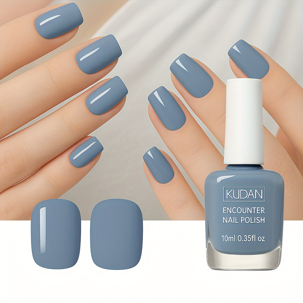 Gel Nail Polish Grey Blue 0.35oz No Lamp Required Peelable Easy Removal Quick Drying Long-Lasting High Shine DIY Nail Art Salon Manicure Gift RC-27