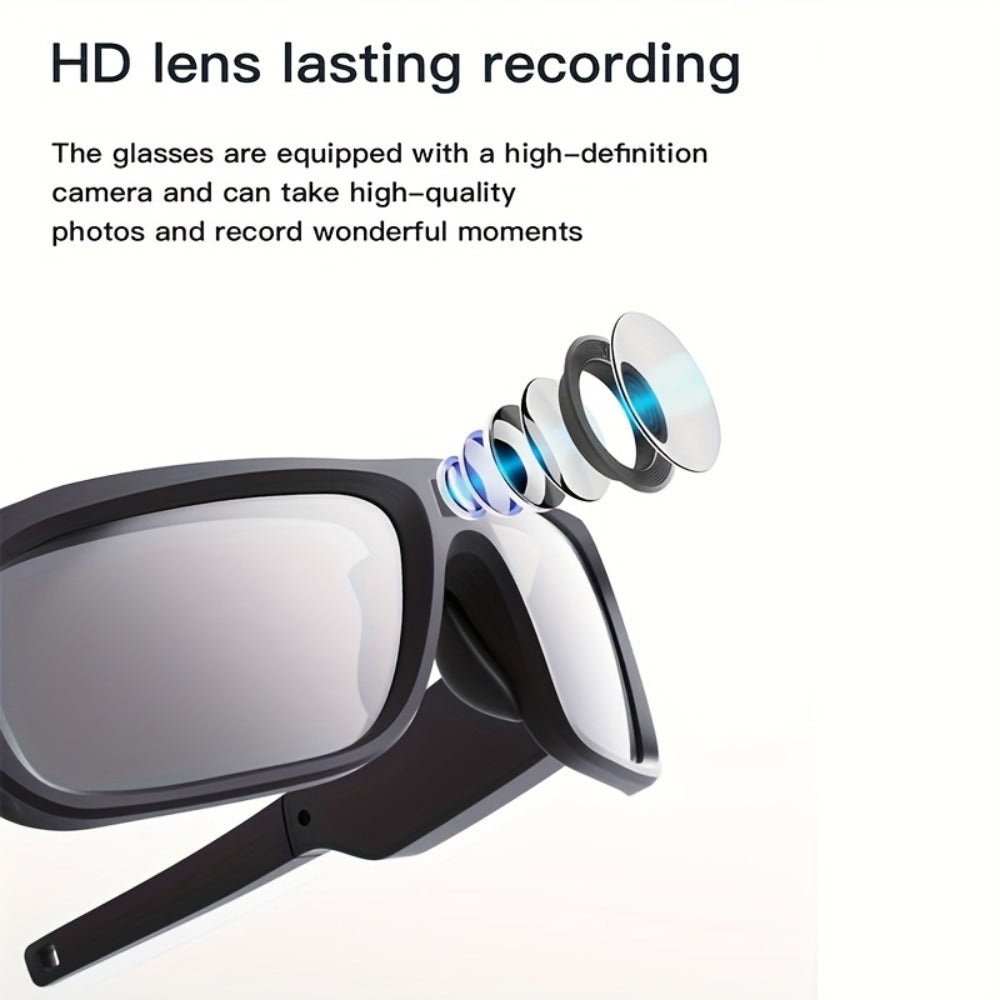 4K Camera Glasses UHD Sports Action Cam - 2-Hour Recording, Body Camera Wearable, Bike Running Cycling Recorder, Meeting Minutes, 3840x2160P 30fps, Optional 64GB, Models A31 A33 S36