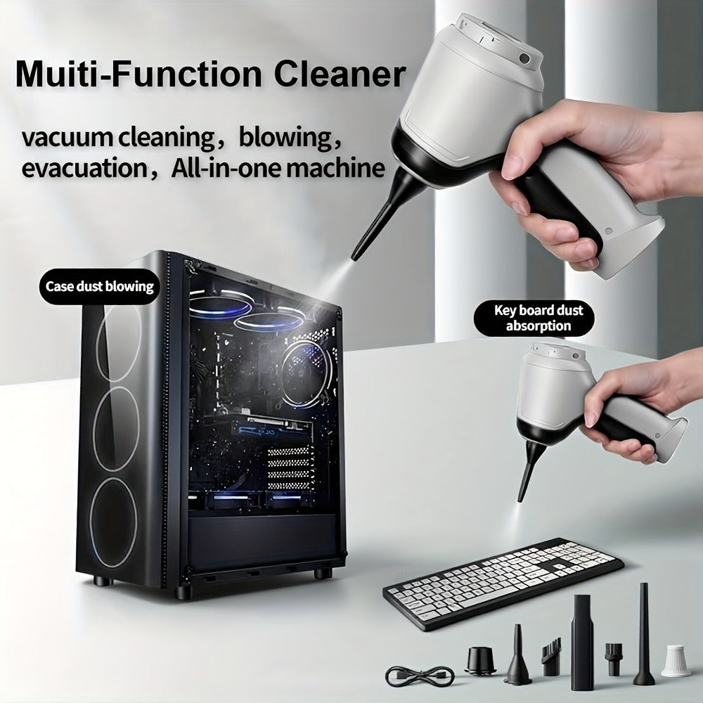 Cordless Handheld Vacuum Cleaner 3-in-1 Wireless with High Suction Power, Extended Battery Life – Portable Car & Home Vacuum for Dust, Debris & Pet Hair with Suction, Air Extraction & Blowing Modes