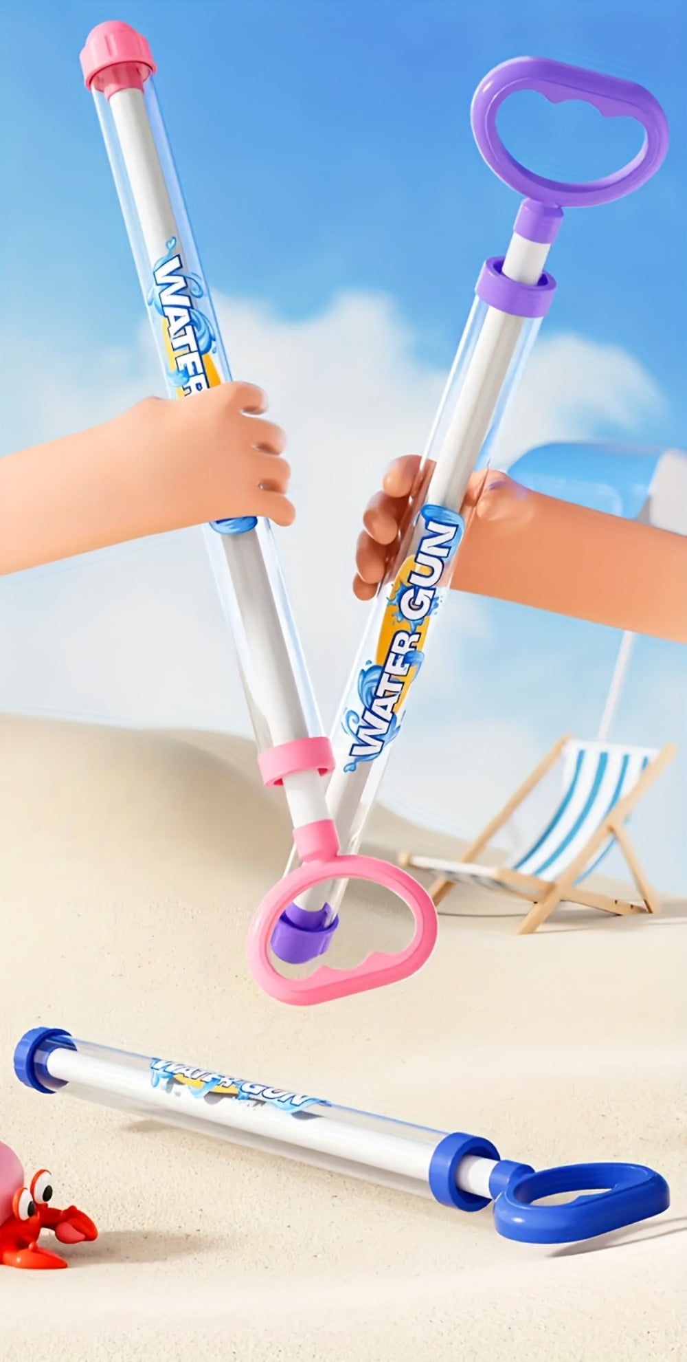 Firework-Shaped Water Gun Set, 3- or 6-Pack for Outdoor Water Play