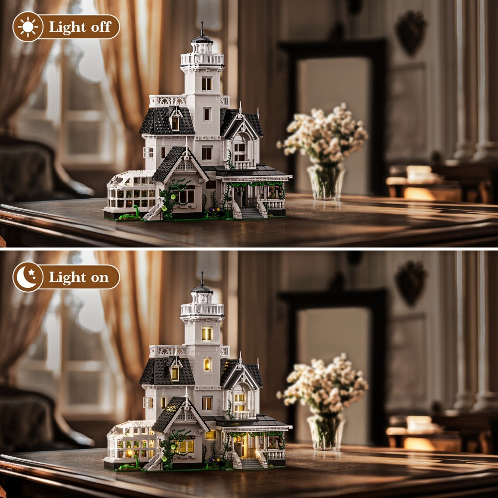 1877-Piece Victorian-Style House Building Block Set