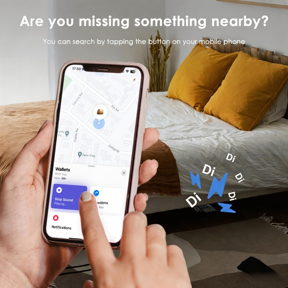 Ultra-Thin Find My Wallet Tracker Card for iPhone – iOS-Only Item Locator with 3-Year Battery, Global Tracking for Wallet Purse Luggage School Bag Work Badge, 1-Pack or 2-Pack
