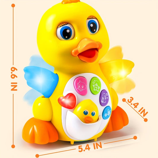 Dancing Musical Duck Toy with Walking Motion, Lights and Sounds