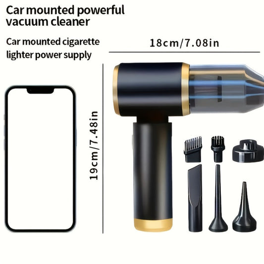 Cordless Handheld Vacuum and Air Duster with Nozzle Attachments for Car and Home