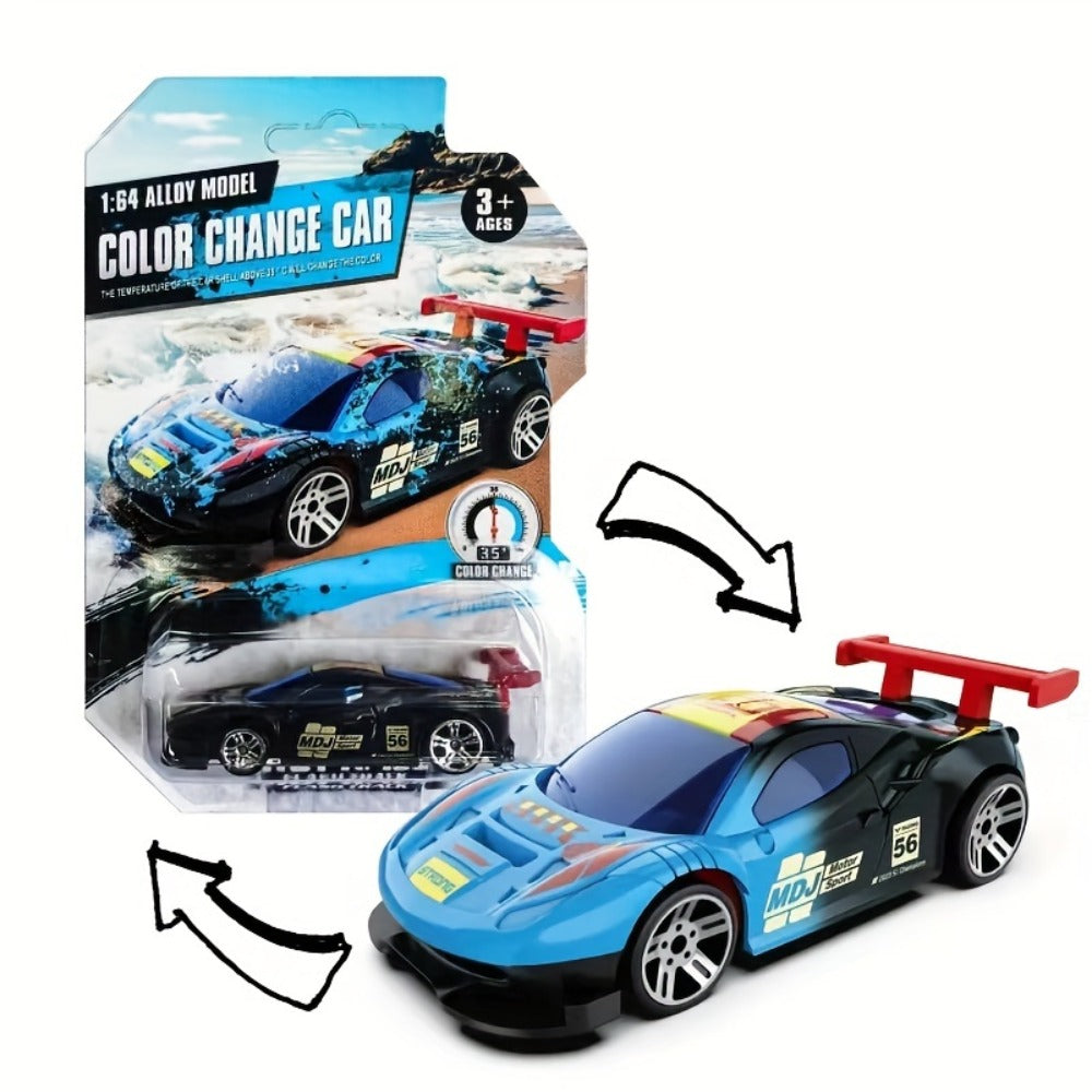 Color-Changing Die-Cast Toy Cars, 6-Piece Set for Water Play