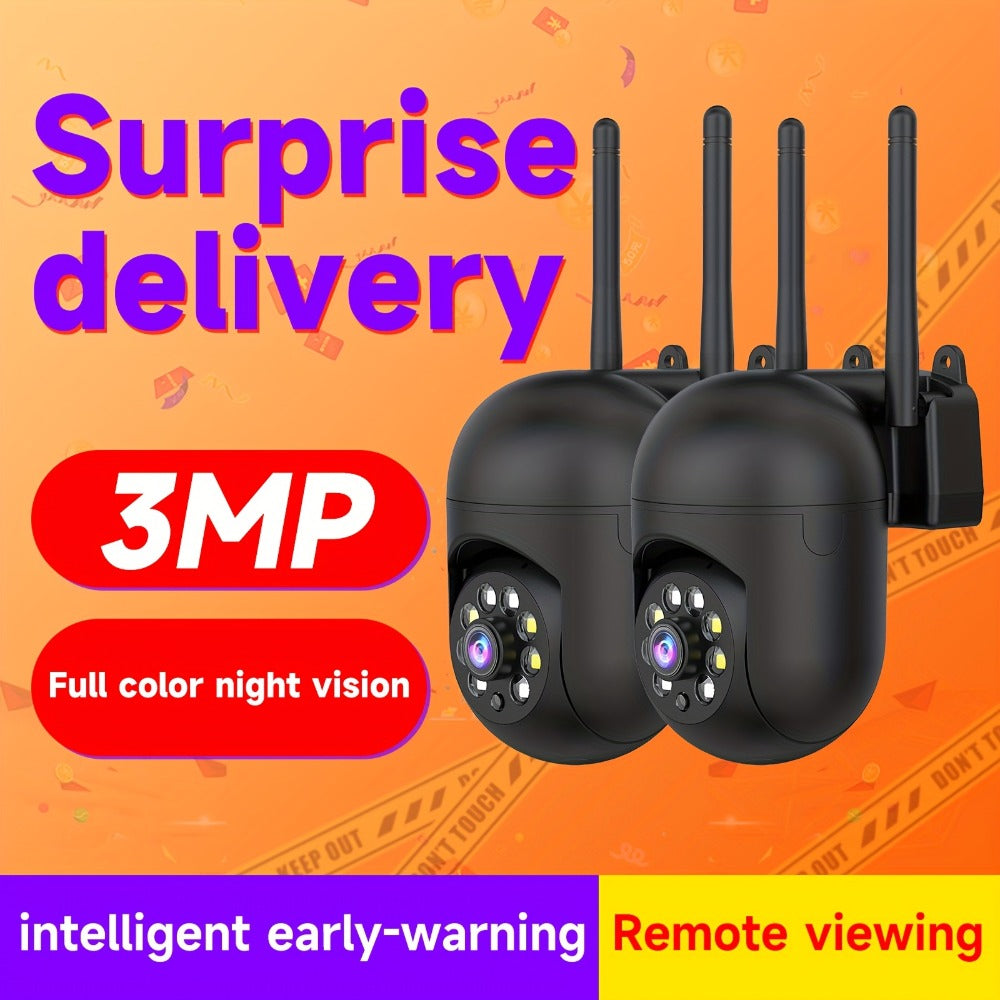 2-Pack Indoor Security Camera 2K QHD, Dual-Band 2.4/5GHz WiFi, 355° Pan PTZ, AI Motion Tracking, Full-Color Night Vision, Two-Way Audio, SD & Cloud Storage – Baby Monitor Pet Cam Home Surveillance