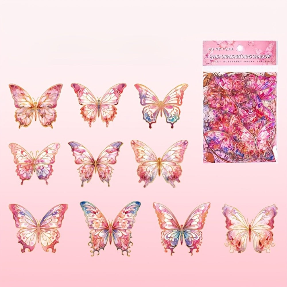 3D Butterfly Stickers 120pcs Holographic Glitter Resin Clear Aesthetic Decal Pack for Scrapbooking Journals Phone Cases Laptops Water Bottles DIY Crafts – Gift for Teen Girls