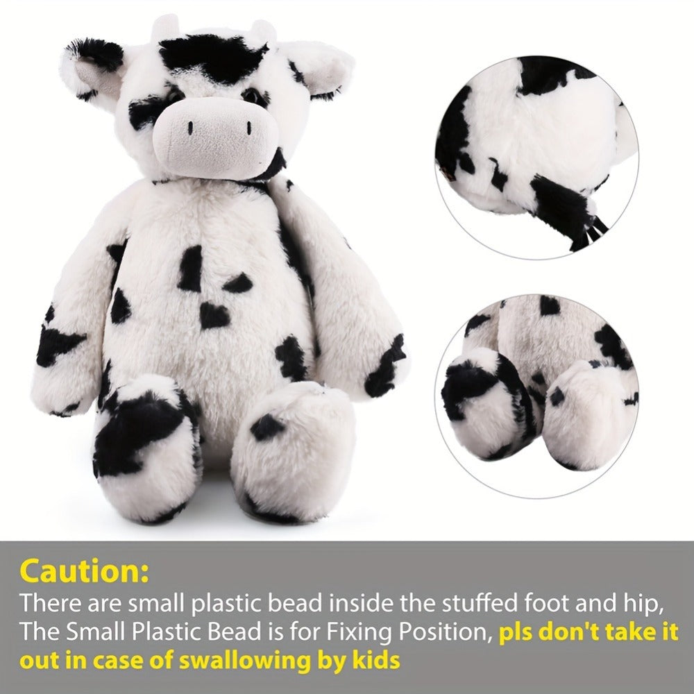 Cow Stuffed Animal Plush, 16-Inch Black-and-White Farm Animal Toy
