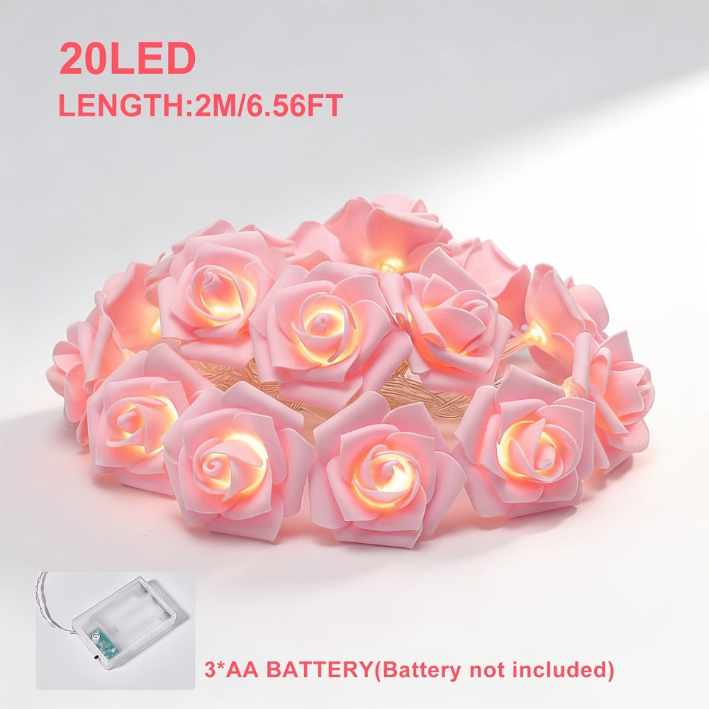 Rose Crystal LED Night Light – Colorful Floral LED Sign Lamp, Romantic Desk Light for Bedroom Vanity, Unique Gift for Girlfriend Wife Mom on Women's Day Anniversary Birthday (4 Styles)