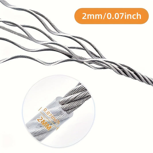 Dog Tie-Out Cable, Reflective Stainless Steel, Silvery Gray, 3XL or 4XL