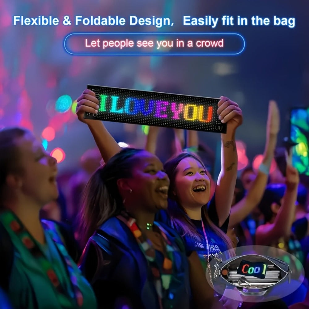 Devil Eye LED Headlight Panels 2 Pack Flexible RGB Matrix App & Remote Control - USB 5V Programmable Scrolling Text Animation Display for Car Windshield Headlight Modification Decoration 20x64