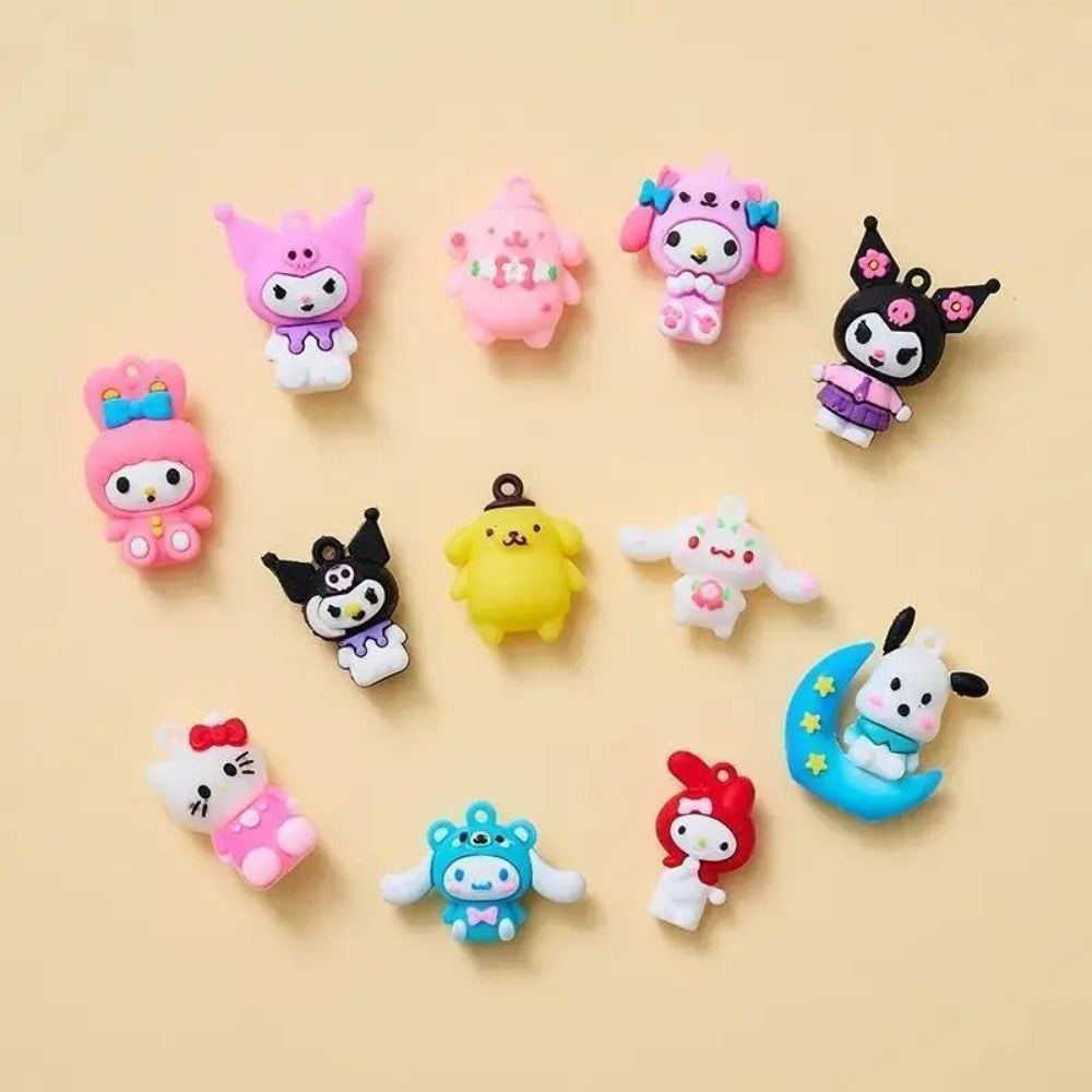 40pcs Kawaii Blind Box Mini Figures & Pendants – Sanrio Mystery Surprise Dolls Set, Party Favors Goodie Bag Fillers Classroom Rewards Gift for Kids Girls Birthday Christmas Easter Stocking Stuffer