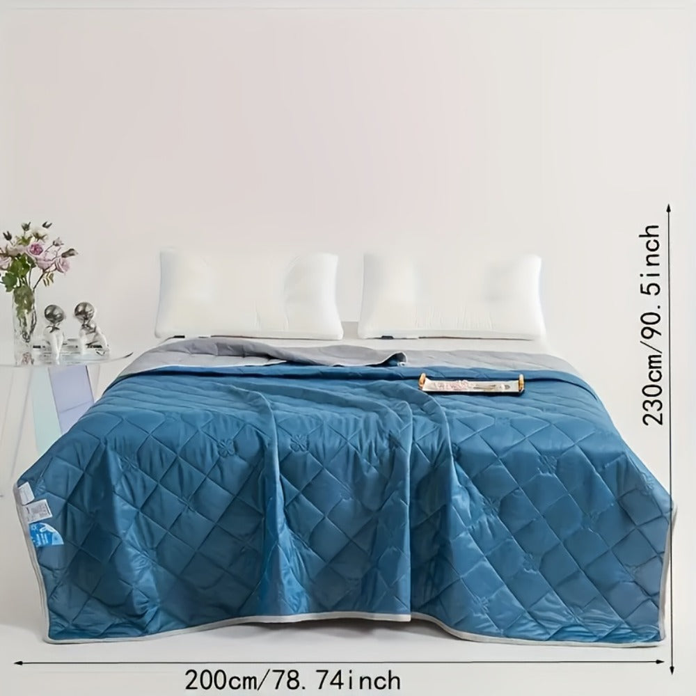 Cooling Blanket for Hot Sleepers – Lightweight Breathable Summer Comforter, Air-Cooled Moisture-Wicking Blanket for Adults, Queen & King Size