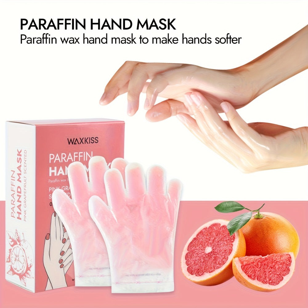 Paraffin Wax Moisturizing Hand & Foot Mask WAXKISS - Non-Greasy Skin Softening Treatment Lavender & Grapefruit Scent - Portable Spa Mask for Dry Cracked Hands Feet Skin Elasticity Women