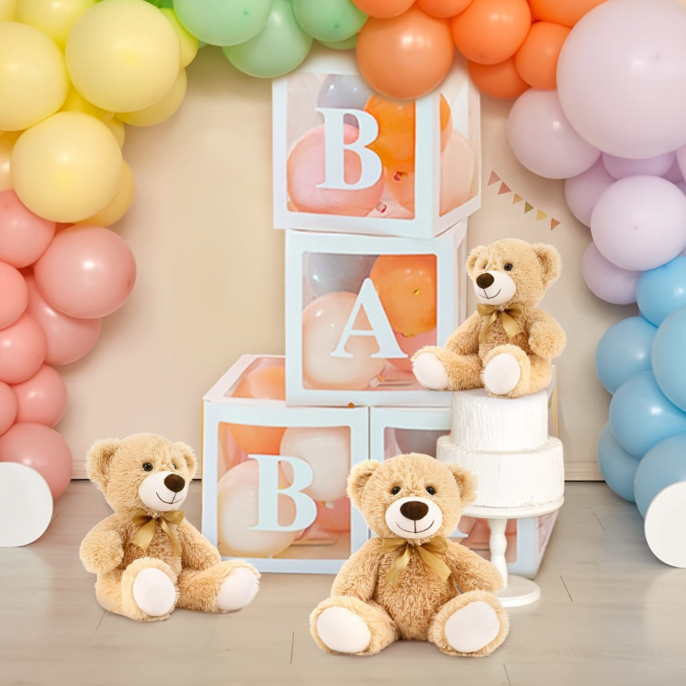 8-Pack Teddy Bears, 11-Inch Soft Plush in Dark Brown or Khaki