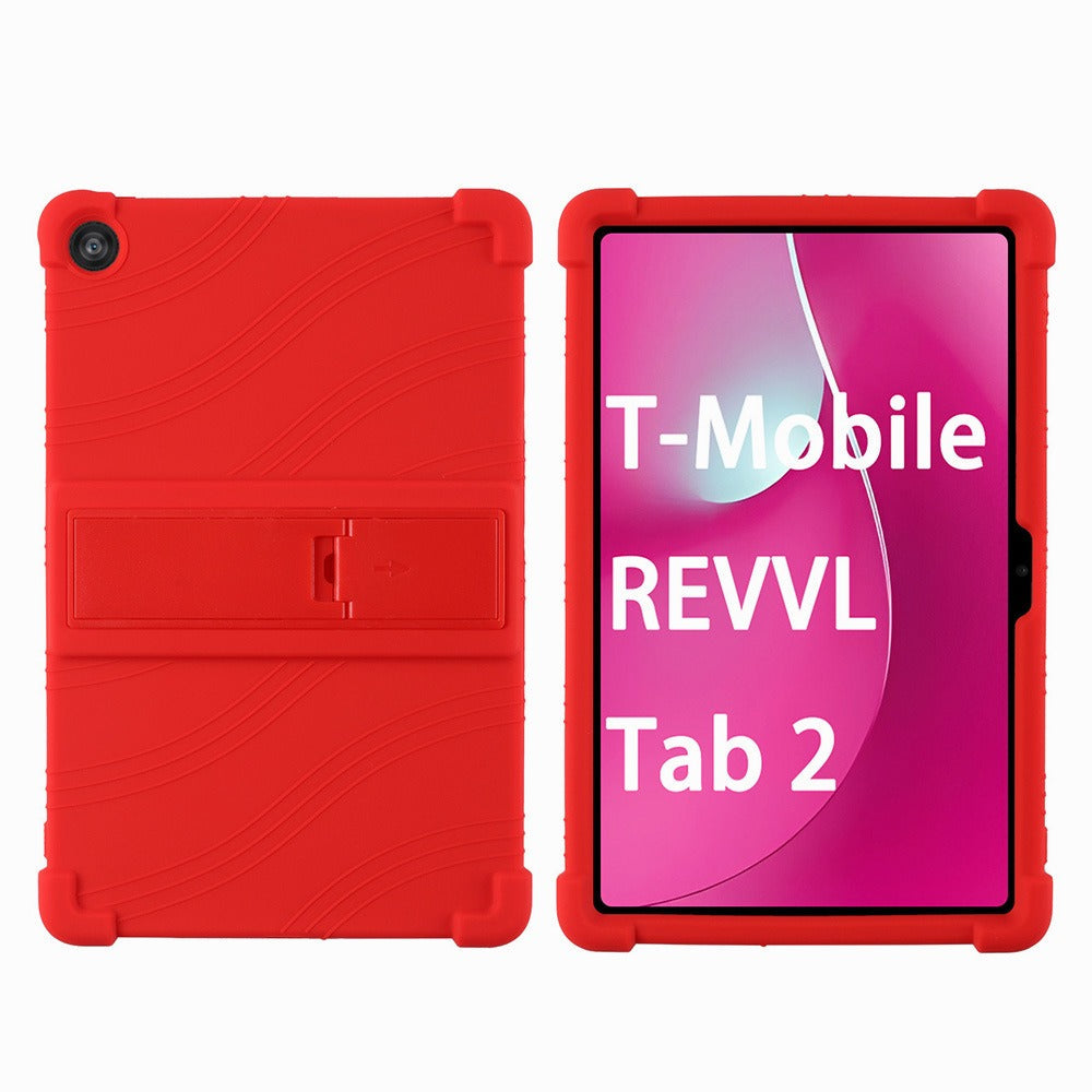 T-Mobile Revvl Tab 2 Case 10.1 Inch Shockproof Soft Silicone Protective Cover Slim Flexible TPU Shell Full Body Protection Anti-Scratch for Revvl Tab 2 Black Blue Rose Red