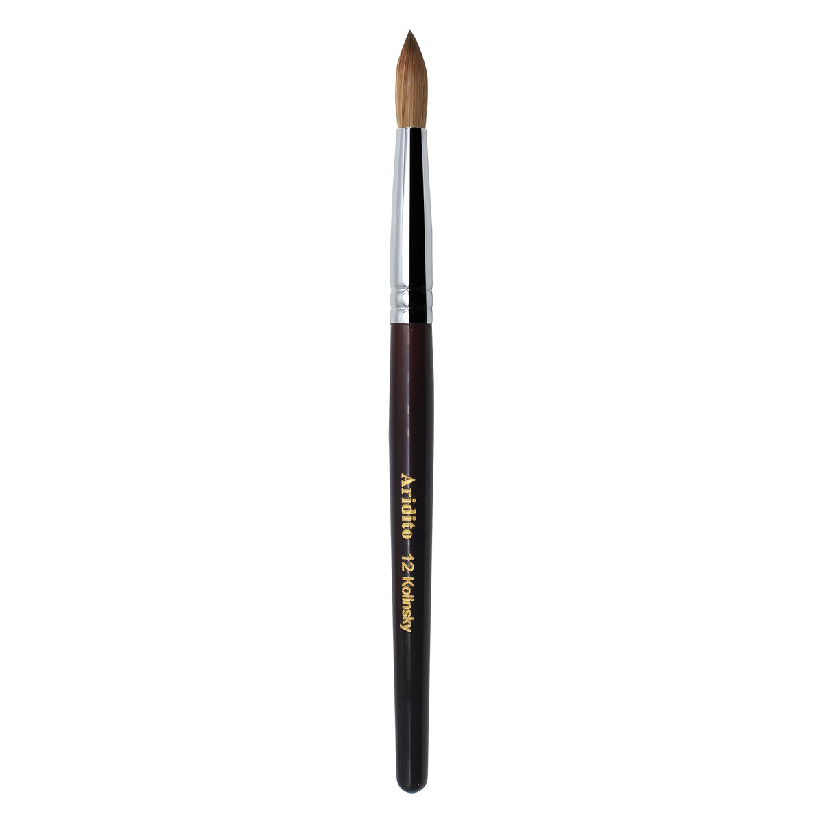 Kolinsky Acrylic Nail Brush Round Head Red Wine Wooden Handle – Professional Brush for Acrylic Extension Nail Art Sculpting & Manicure, Sizes #8 #10 #12 #14 #16 #18, Salon & Home Use