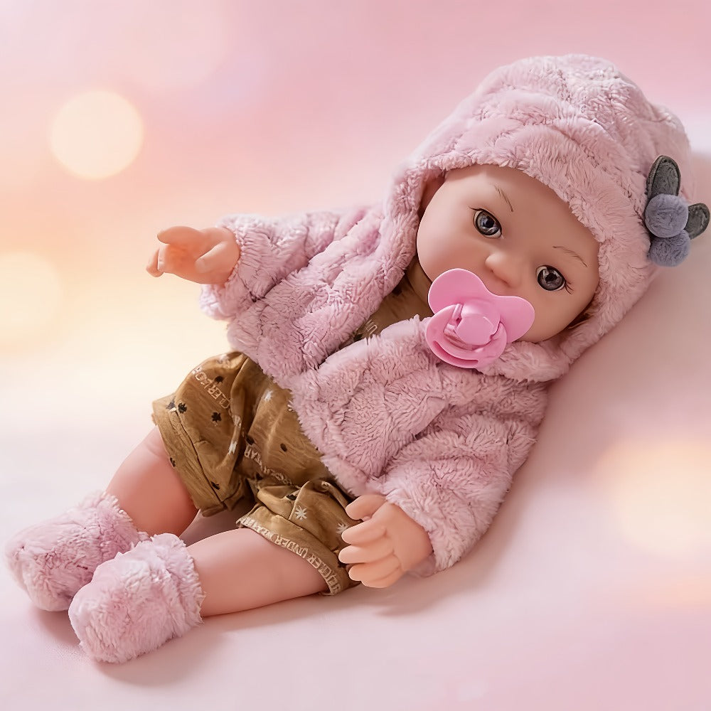 12-Inch Pink Reborn Baby Doll with Multiple Style Options