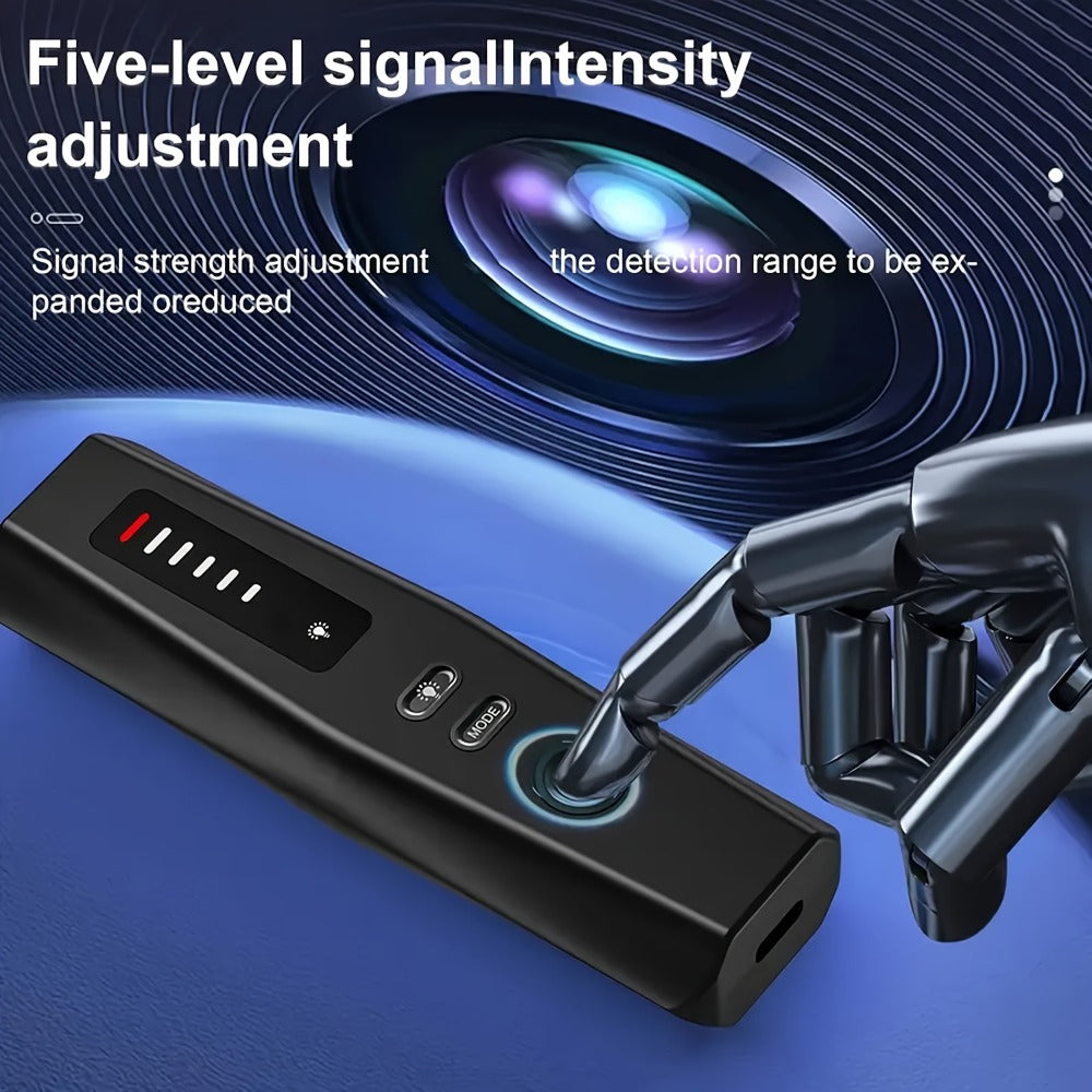 Anti Spy Hidden Camera Detector RF Signal Scanner Portable Bug Detector, GPS Tracker Finder, Listening Device Detector, Rechargeable Wireless Security Sweep Tool for Travel Hotel Airbnb Car Home Office