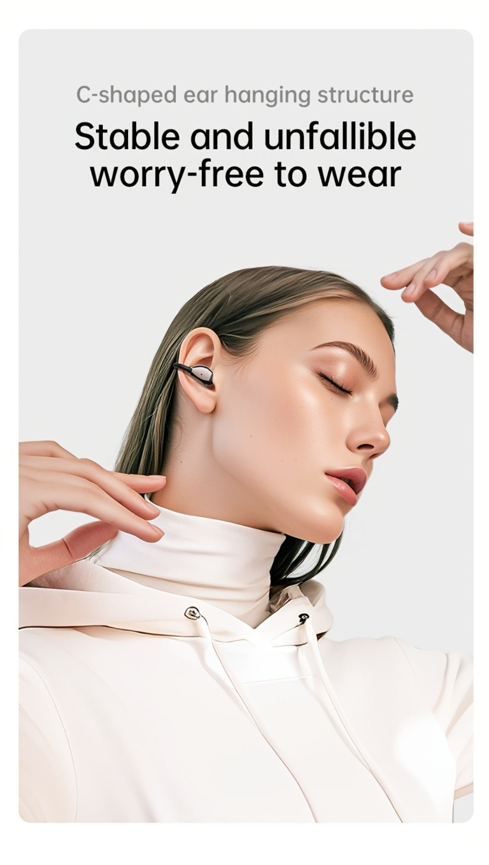 40H Open Ear Clip Earbuds OWS 6.0 TWS Sport Wireless Headphones Noise Cancelling Mic Transparent Case Lanyard Glasses Wearers Small Ears Gym Fitness Workout Orange Black Purple Grey