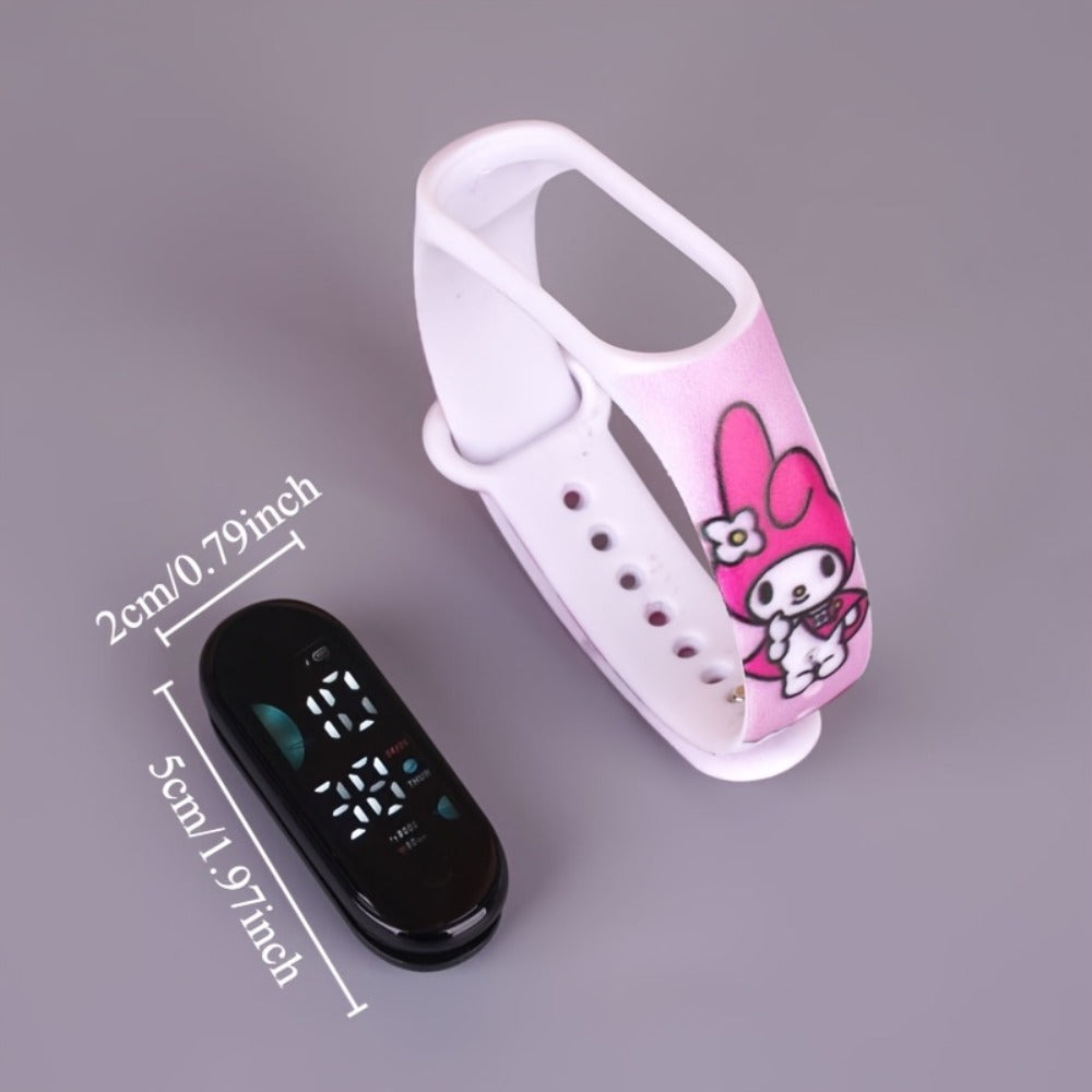 Kids Electronic Watch Set, 10 Pieces with Kuromi and My Melody Designs