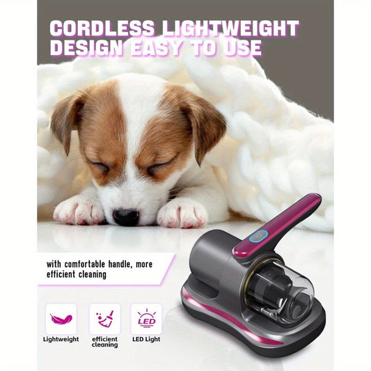 Cordless Mattress Vacuum Cleaner for Beds & Upholstery, Handheld Purple