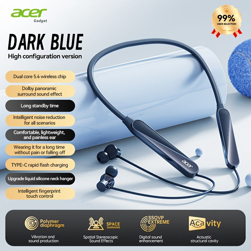 Acer TWS Wireless Earbuds Gaming Mode Low Latency, Noise Isolation Stereo Sound USB-C Charging Long Battery Life, Compatible with iPhone Android Smartphones Tablets for Gaming Workouts Flights Travel