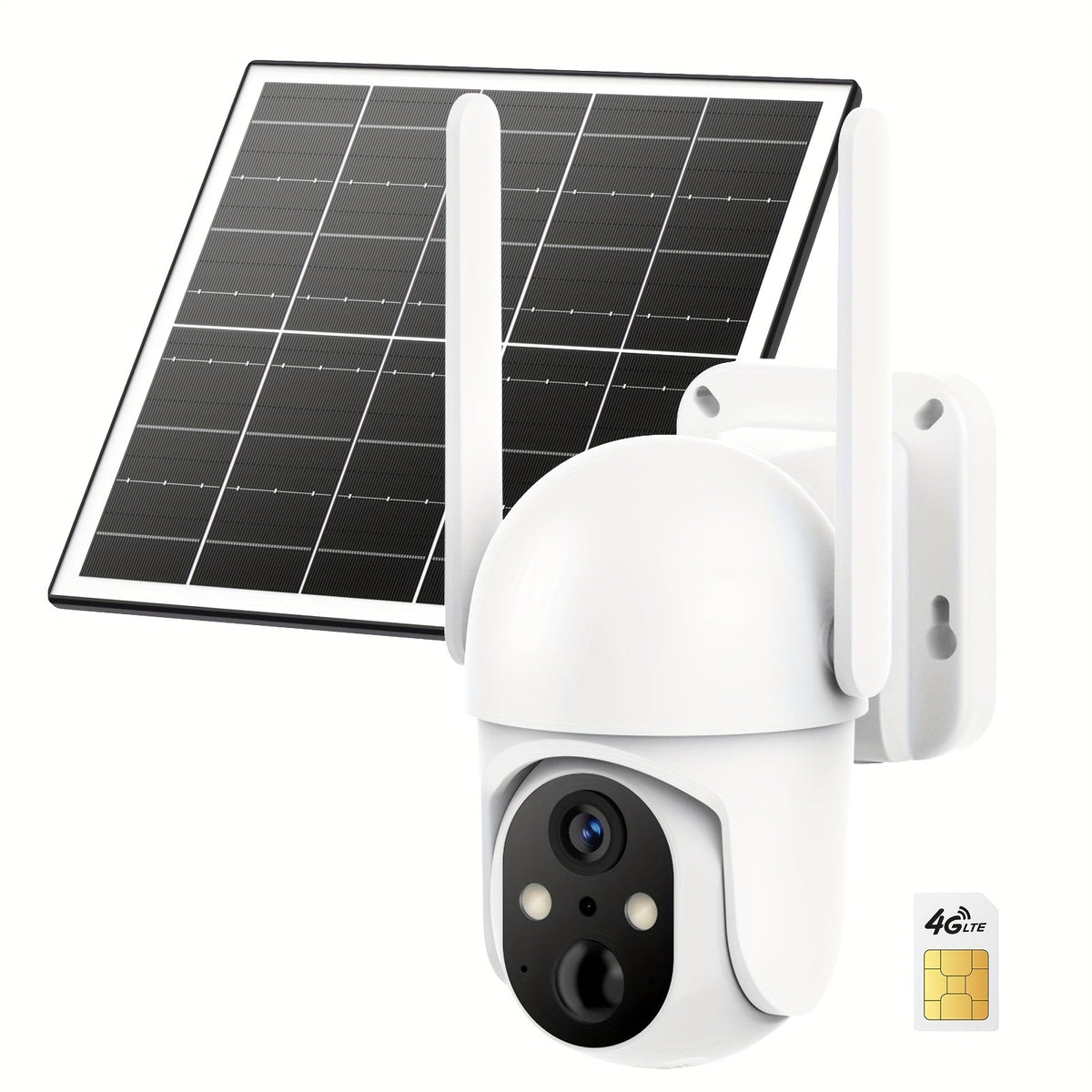 4G LTE Solar Trail Camera No WiFi Needed, Outdoor Security Camera 4K Night Vision, 360° Pan Tilt Live View, Two-Way Audio, Waterproof – Hunting Farm Ranch Wildlife Monitoring