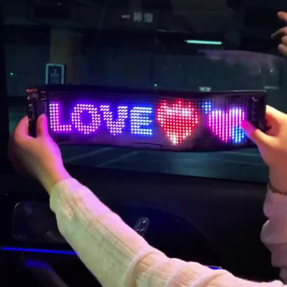 Programmable Flexible LED Matrix Panel Sign, App & Radio Controlled, Dynamic Scrolling Text Pattern & Animation, LED Screen Light for Auto Shop Bar Hotel Concert Party Indoor Decoration