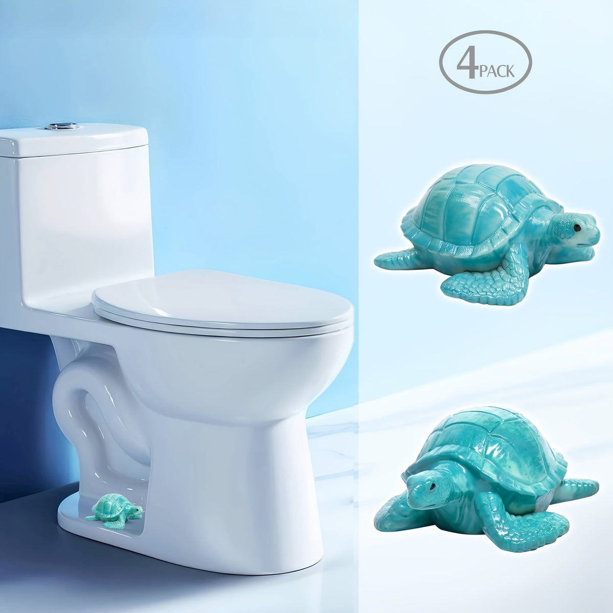 Toilet Bolt Caps Sea Turtle Decorative - 2pcs Resin Sea Turtle Toilet Screw Cover Caps, Easy Install Coastal Bathroom Decor, Fun Toilet Bolt Covers Replacement Parts, Green