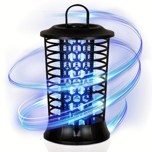 Indoor Bug Zapper with UV LED Light, Removable Tray and 110V Plug-In Power, Black