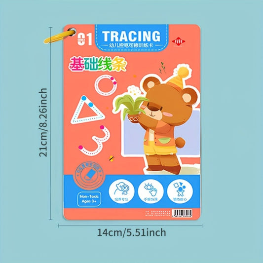 128-Page Handwriting Practice Copybook for Letter and Number Tracing
